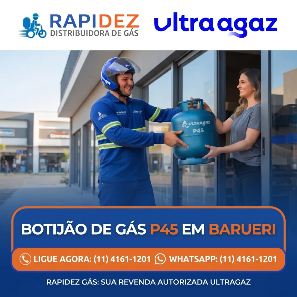 botijão de gás P45 Barueri
