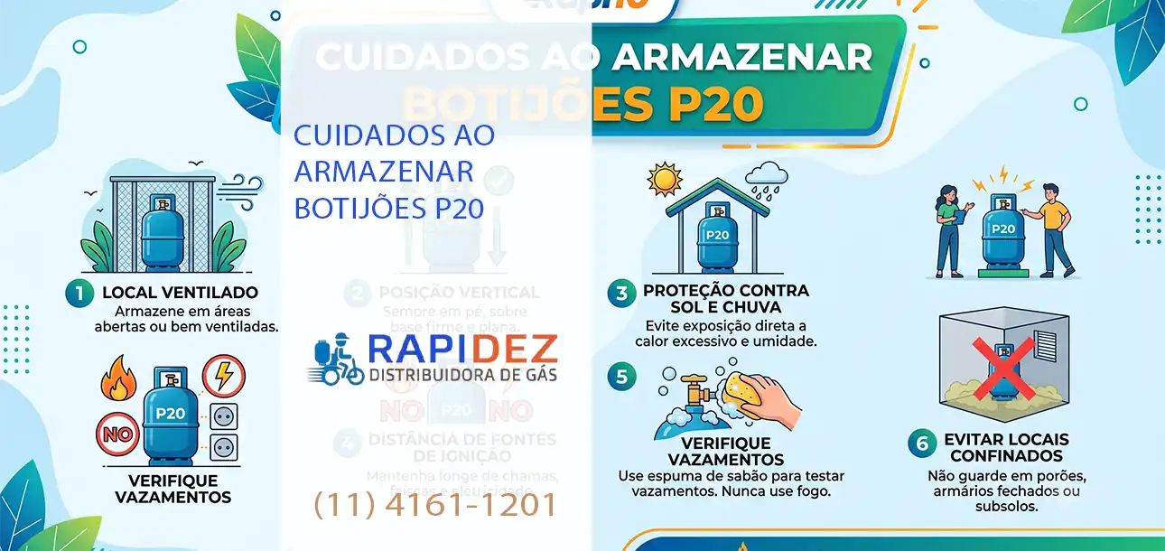Cuidados ao Armazenar Botijões P20